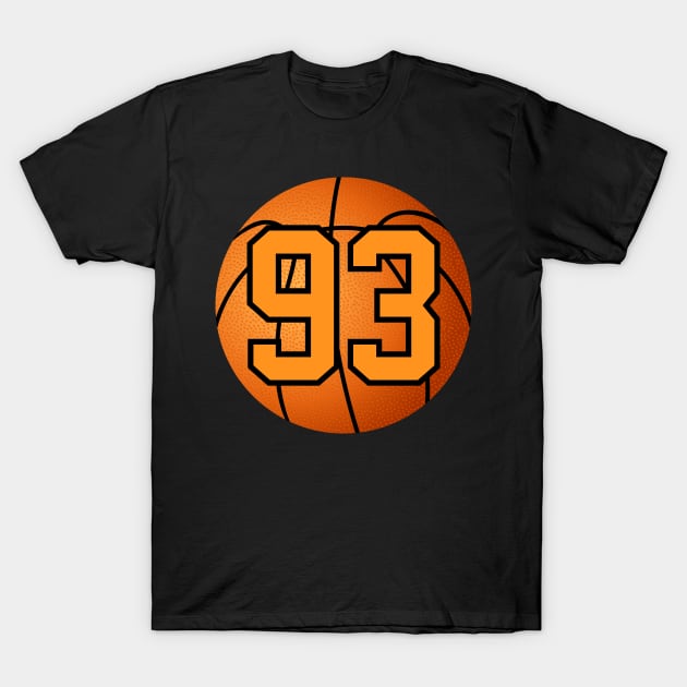 Basketball Number 93 T-Shirt by Ericokore